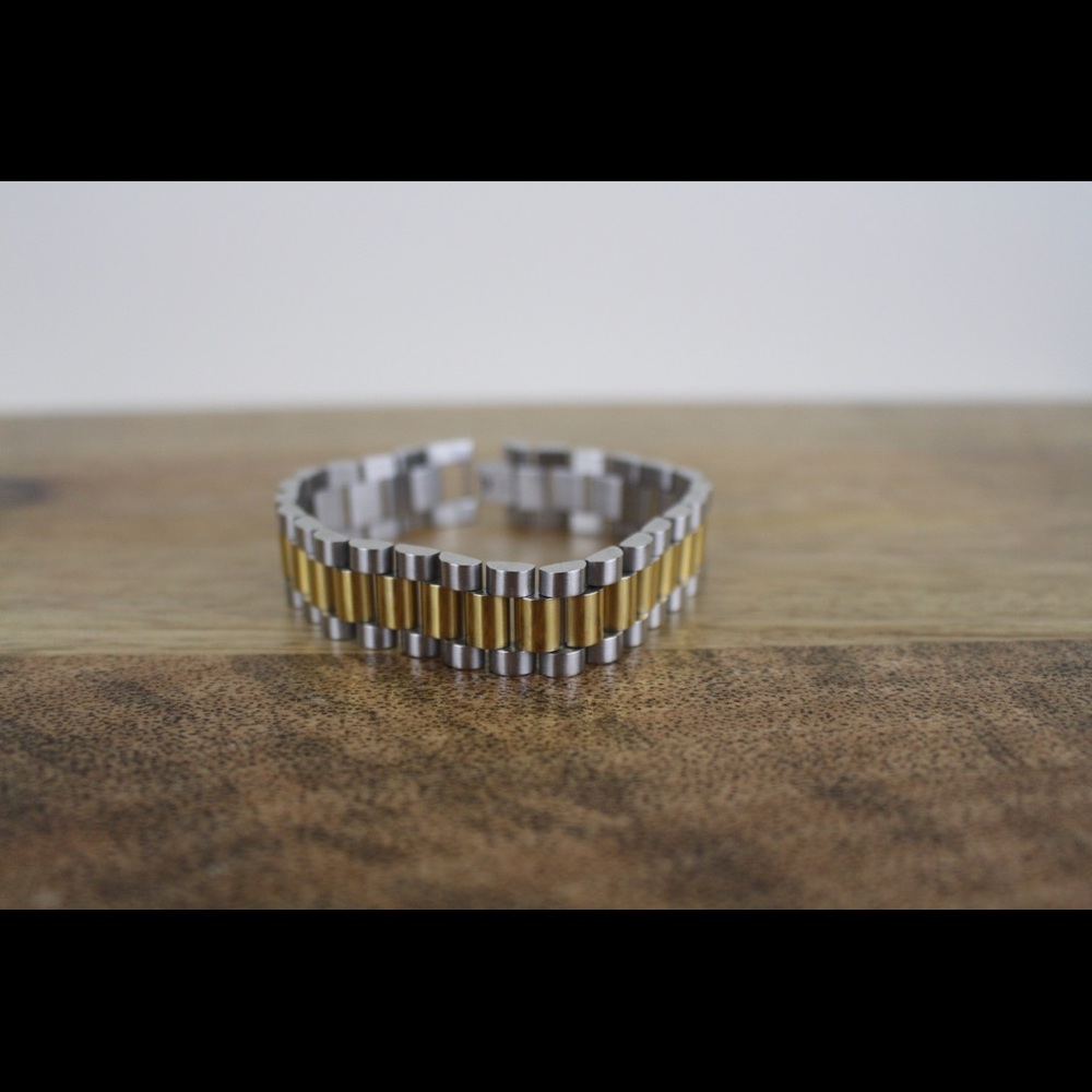 President Style Bracelet Two Tone